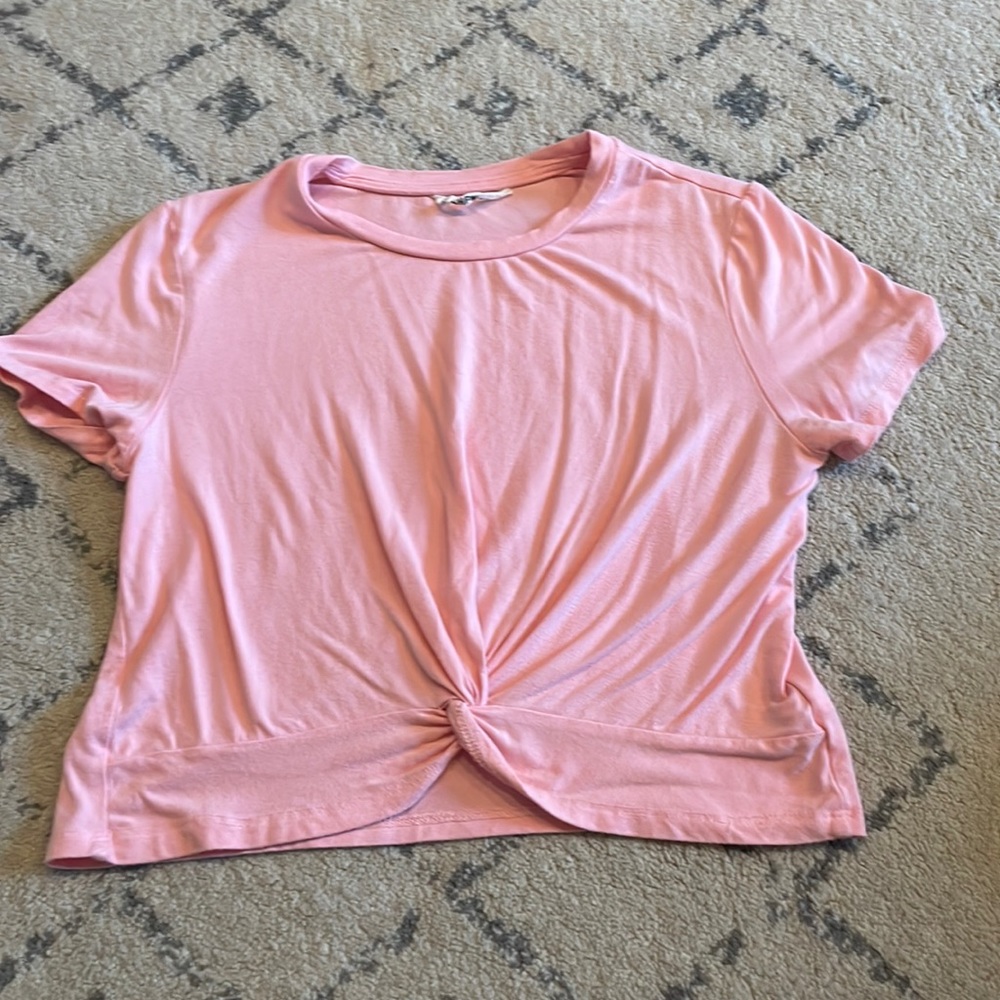 Shein pink crop top
